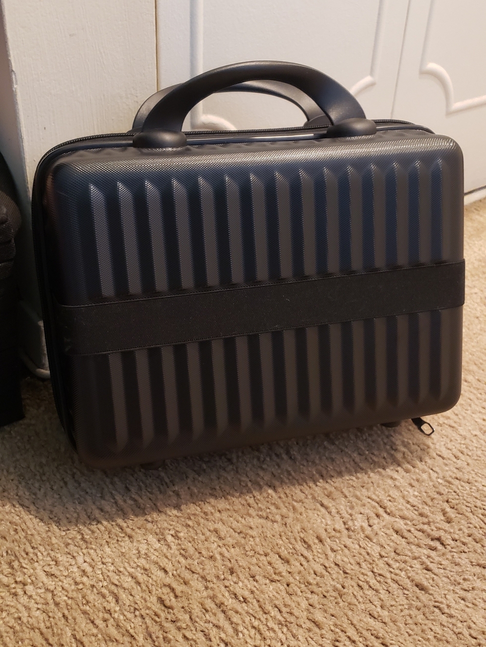 Striped Cosmetic Tote in